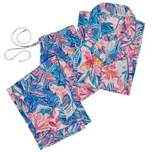 NWT Lily Pulitzer Pottery Barn Teen Slathouse Loose-fit Pajama Set Size Small